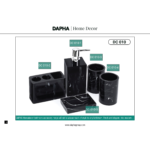 Bộ sản phẩm trang trí phòng tắm vân đá cẩm thạch đen - DC 010