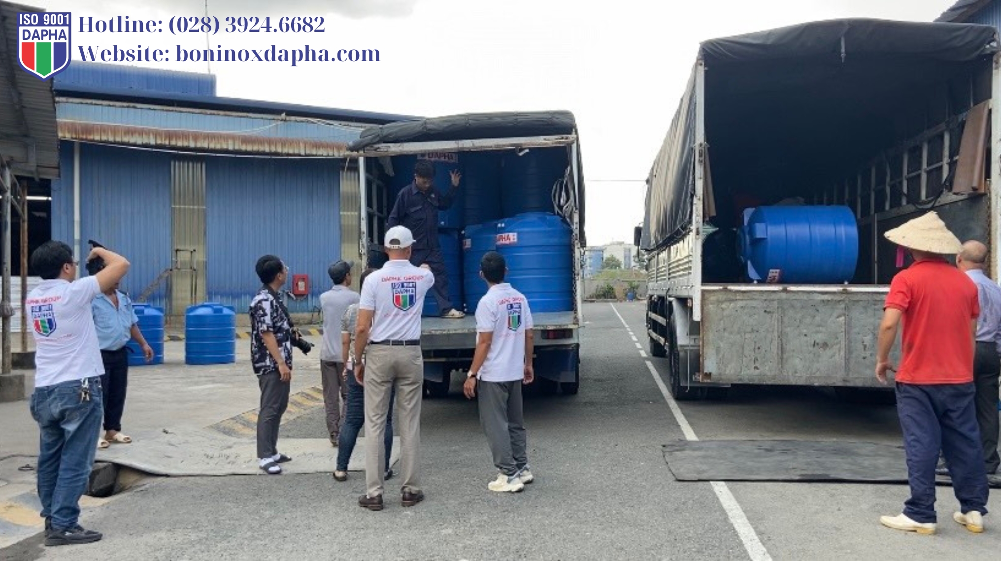 Hỗ trợ bồn nhựa chứa nước sạch cho người dân ở Tiền Giang 3 len bon.